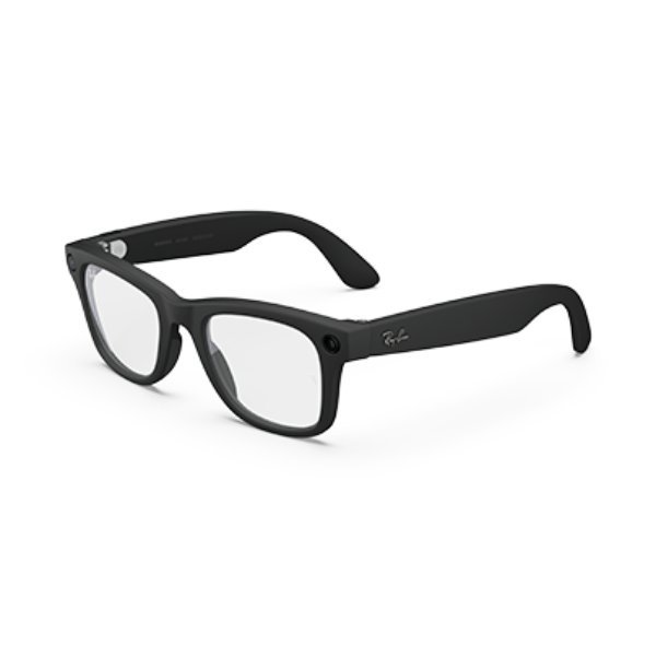 Ray-Ban Meta Wayfarer (Gen 2), Matte Black · Clear Lenses